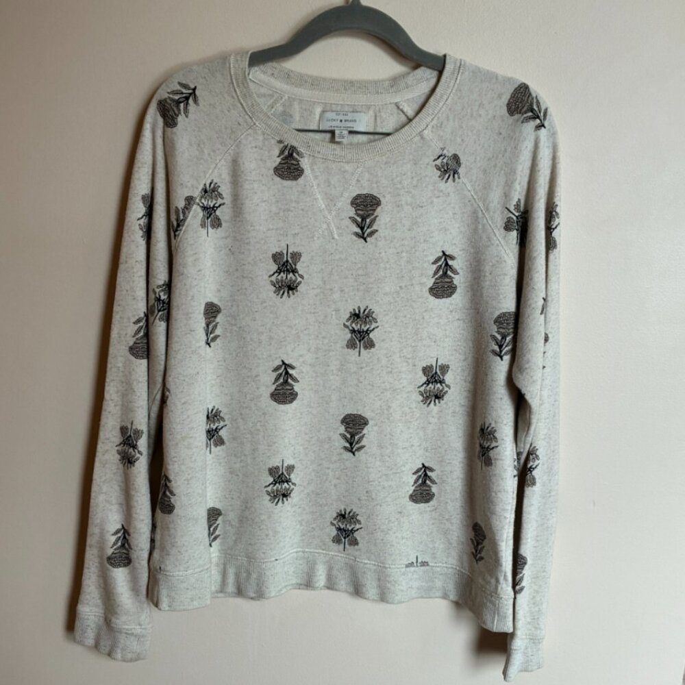 Lucky Brand Floral Crewneck Sweatshirt